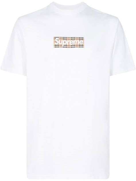 supreme burberry box logo tee|Supreme x Burberry: Apparel & More .